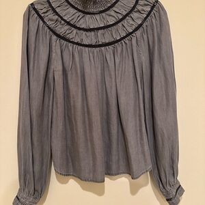 Rebecca Minkoff grey blouse